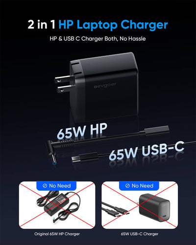 HP 65W laptop charger