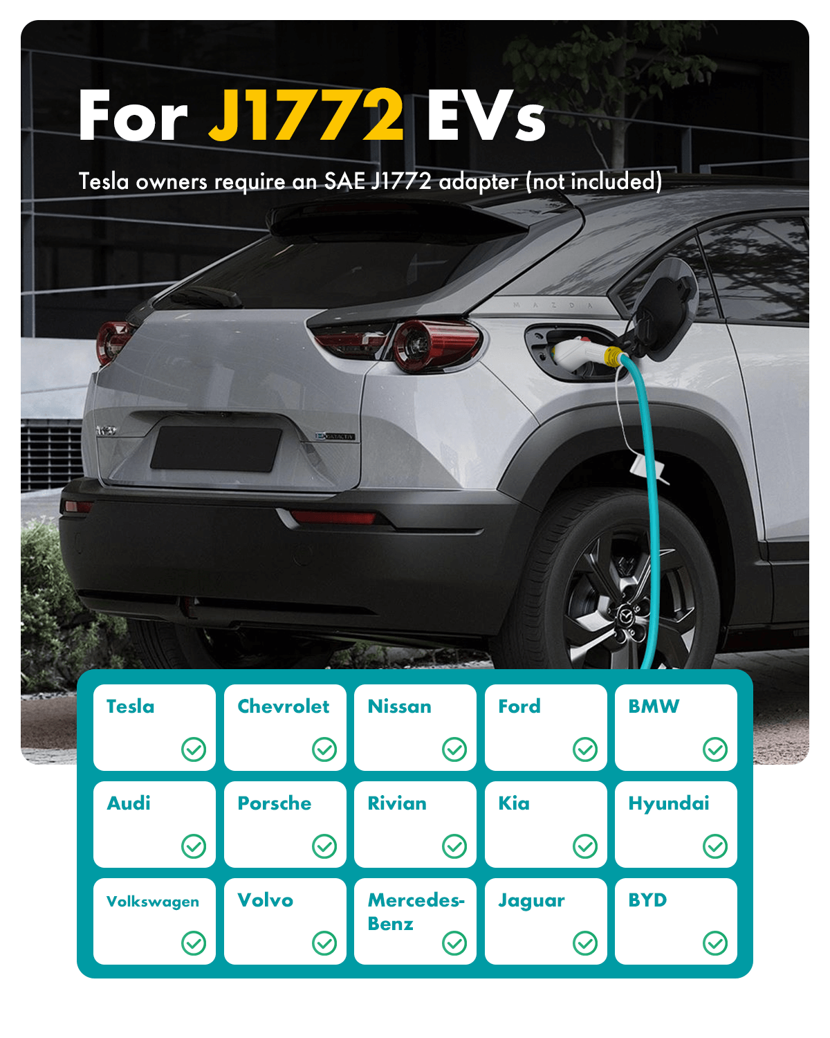 Shell EV Charger 40A J1772 | 9.6KW | Portable and Home EV Charger ...