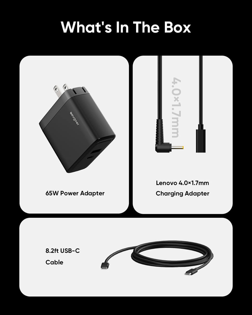 Lenovo Laptop and Phone 2 in 1  65W Charger