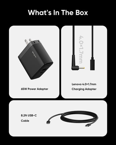 Lenovo Laptop and Phone 2 in 1  65W Charger