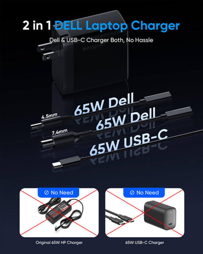 Dell Laptop 65W Charger